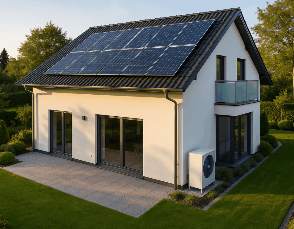Nowoczesny dom z pompą ciepła
