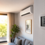 Klimatyzacja słabo chłodzi podczas upałów w nowoczesnym salonie